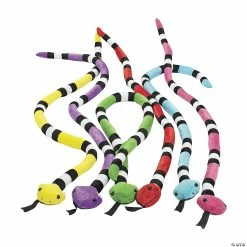 Best deal 🌟 Bright Striped Stuffed Snakes - 12 Pc. 👍