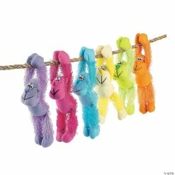 Budget 👏 Bulk Long Arm Neon Stuffed Gorillas - 72 Pc. ⭐