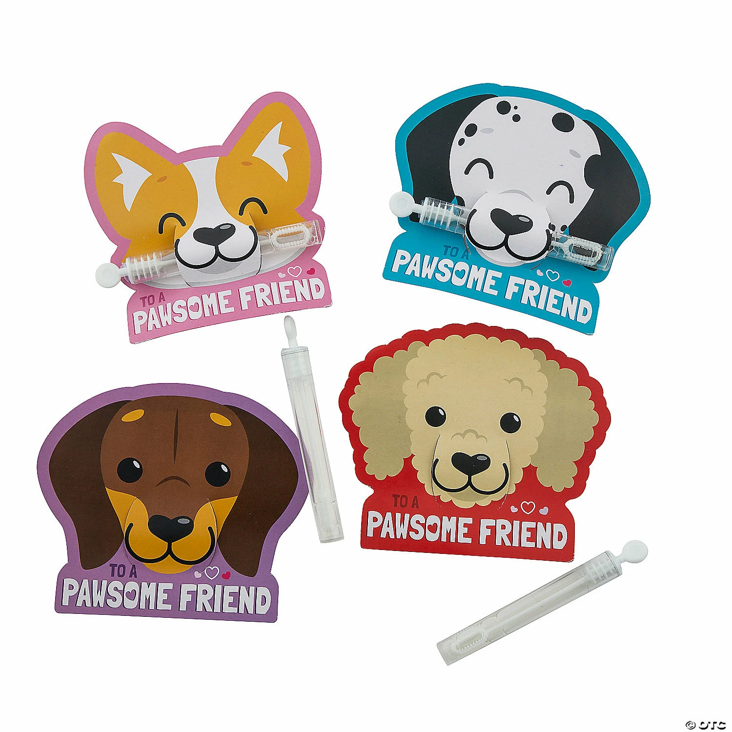 Cheapest π Dog Card with Bubble Tube Valentine Exchanges with Card for 24 π 1 Cheapest π Dog Card with Bubble Tube Valentine Exchanges with Card for 24 π