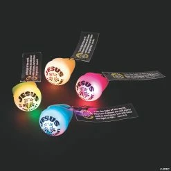 Outlet 🔔 Flashing Jesus is the Light Rings with Card for 12 ✨