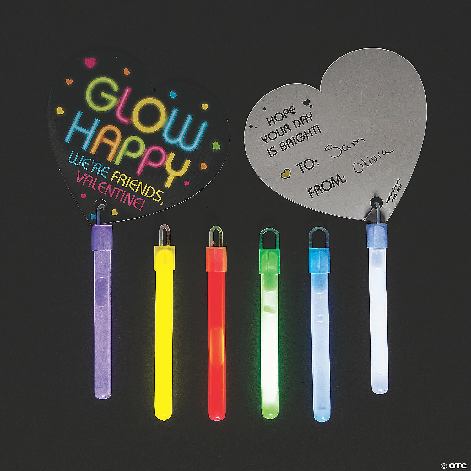 Best Pirce 🥰 Glow Stick Valentine Exchanges with Card for 12 🤩 1 Best Pirce 🥰 Glow Stick Valentine Exchanges with Card for 12 🤩