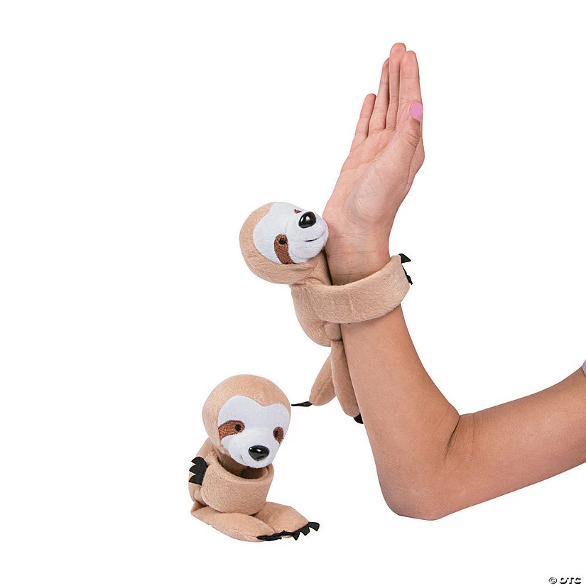 Discount 😉 Hugging Stuffed Sloth Slap Bracelets - 12 Pc. ⭐ 1 Discount 😉 Hugging Stuffed Sloth Slap Bracelets - 12 Pc. ⭐