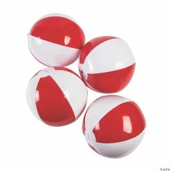 Best reviews of ⌛ Inflatable 11" Red & White Medium Beach Balls - 12 Pc. 🔔