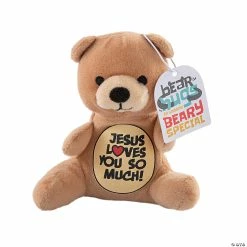 Brand new ⌛ Jesus Loves You Stuffed Bear Valentine Exchanges with Card for 12 🔥