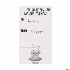 Promo 🎉 Jumping Hearts with Frog Valentine Exchanges with Card for 72 👍 -Emoji Bendables Shop jumping hearts with frog valentine exchanges with card for 7213961411 a01 1