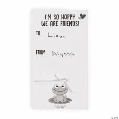Promo 🎉 Jumping Hearts with Frog Valentine Exchanges with Card for 72 👍 -Emoji Bendables Shop jumping hearts with frog valentine exchanges with card for 7213961411 a01