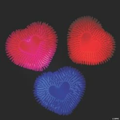 Discount ⭐ Light-Up Valentine Heart Puffer Toys - 12 Pc. 🎉