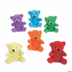 Buy 🧨 Mini Bright Stuffed Bears - 12 Pc. 🌟