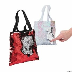 Cheapest 🎉 Mini Valentine’s Day Reversible Sequins Tote Bags - 12 Pc. 🎉