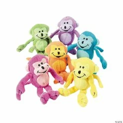 Best Sale ❤️ Neon Stuffed Monkeys - 12 Pc. ✨