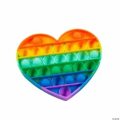 Discount 👍 Rainbow Heart Lotsa Pops Popping Toys - 6 Pc. 😀