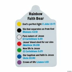 Alternative view of Best Sale ✔️ Religious Rainbow-Colored Stuffed Bears - 12 Pc. 😉