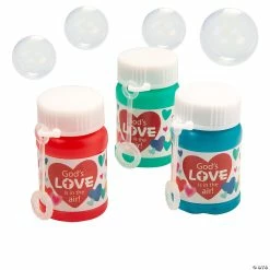 Outlet 👍 Religious Valentine Mini Bubble Bottles - 24 Pc. 😍