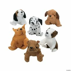 Promo 🥰 Sitting Stuffed 🦮 Dogs - 12 Pc. 🤩