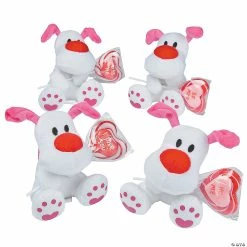 Best Sale 😉 Stuffed 🐶 Dog with Lollipop Valentine Exchanges with Card for 12 ⌛