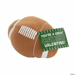 Best Sale 👏 Stuffed Football Valentine Exchanges with Card for 12 👏
