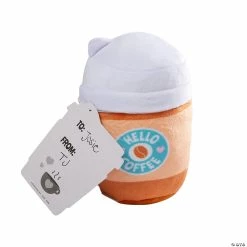 Alternative view of Best deal 🛒 Stuffed Smile Face Latte Valentine Exchanges with Card for 12 🔔