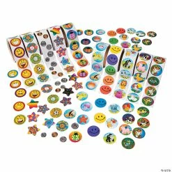 Top 10 π Super Rolls of Stickers Assortment - 1000 Pc. π