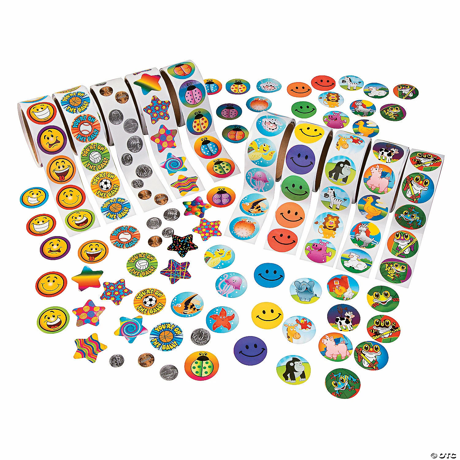 Top 10 👍 Super Rolls of Stickers Assortment - 1000 Pc. 😉 1 Top 10 👍 Super Rolls of Stickers Assortment - 1000 Pc. 😉