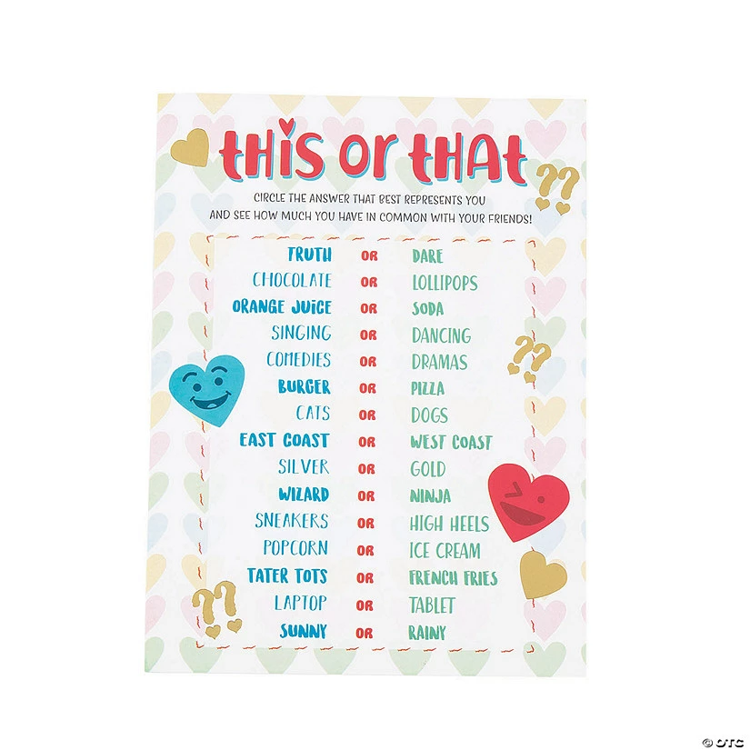 Deals π This or That Valentine Game β 1 Deals π This or That Valentine Game β