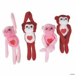 Brand new ✨ Valentine Long Arm Short Hair Stuffed Gorillas - 12 Pc. ⭐