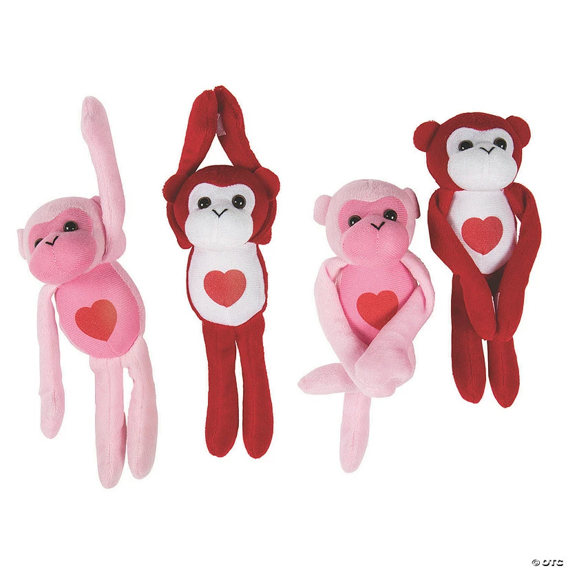 Brand new ✨ Valentine Long Arm Short Hair Stuffed Gorillas - 12 Pc. ⭐ 1 Brand new ✨ Valentine Long Arm Short Hair Stuffed Gorillas - 12 Pc. ⭐