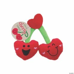 Wholesale ⭐ Valentine Plush Cherries with Card - 12 Pc. ⌛