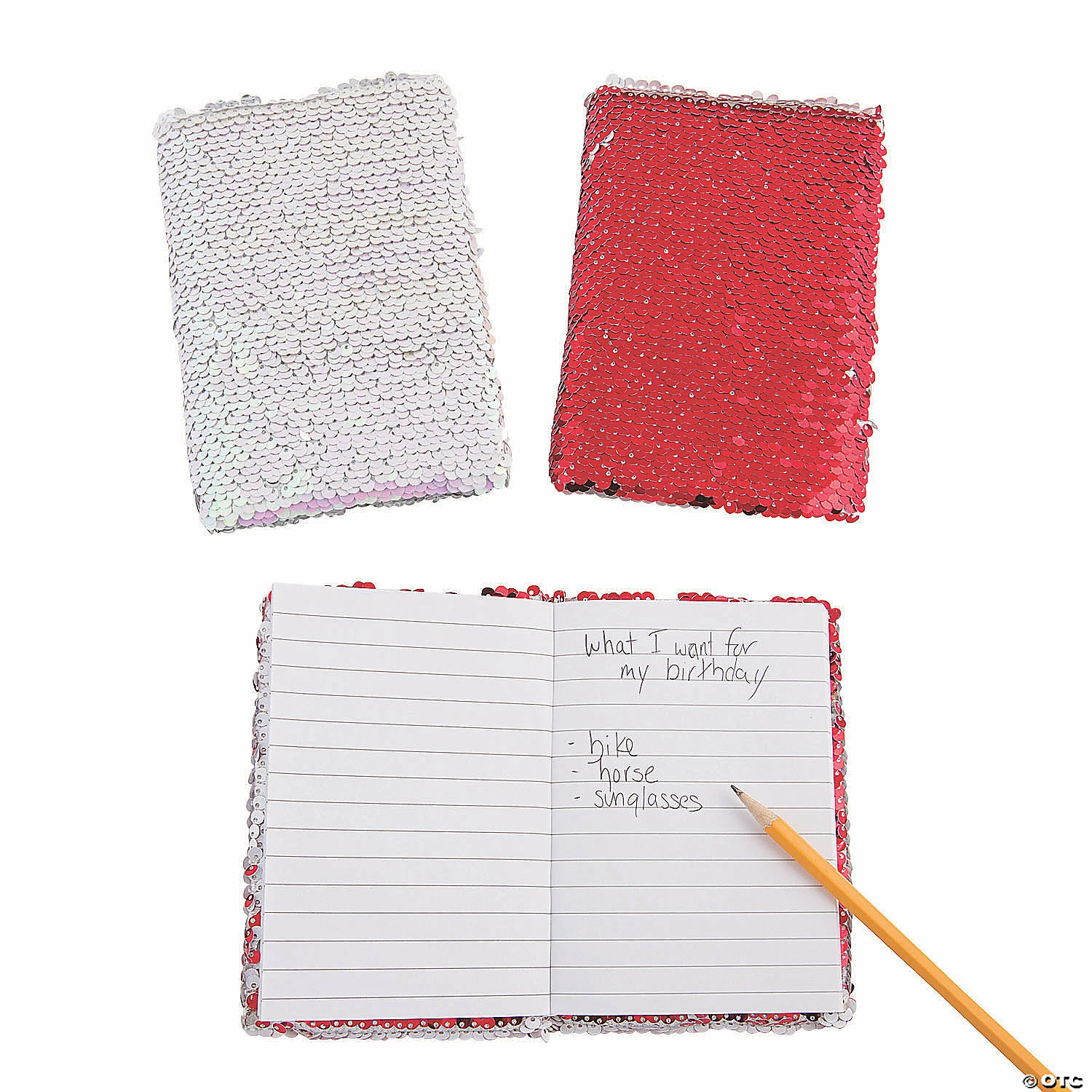 Budget ๐ Valentine Reversible Sequin Notebooks - 6 Pc. ๐ 2 Budget ๐ Valentine Reversible Sequin Notebooks - 6 Pc. ๐ - Image 2