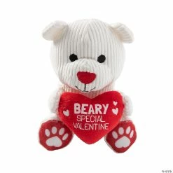 Cheapest ⌛ Valentine’s Day Heart Corduroy Stuffed Bears - 12 Pc. 👍