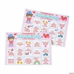 Cheapest 🤩 Valentine’s Day Kindness Countdown Activity Sheets - 24 Pc. ✔️