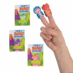 Buy 🛒 Valentine's Day Dinosaur Finger Puppets with Card 💯
